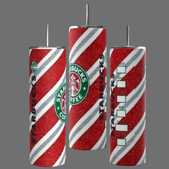 Starbucks Candy-cane Inspired Tumbler - Picture 3 of 5